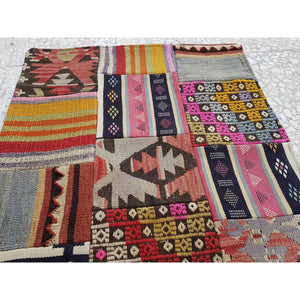 Vintage Turkish Kilim Rug 2'' x 2''