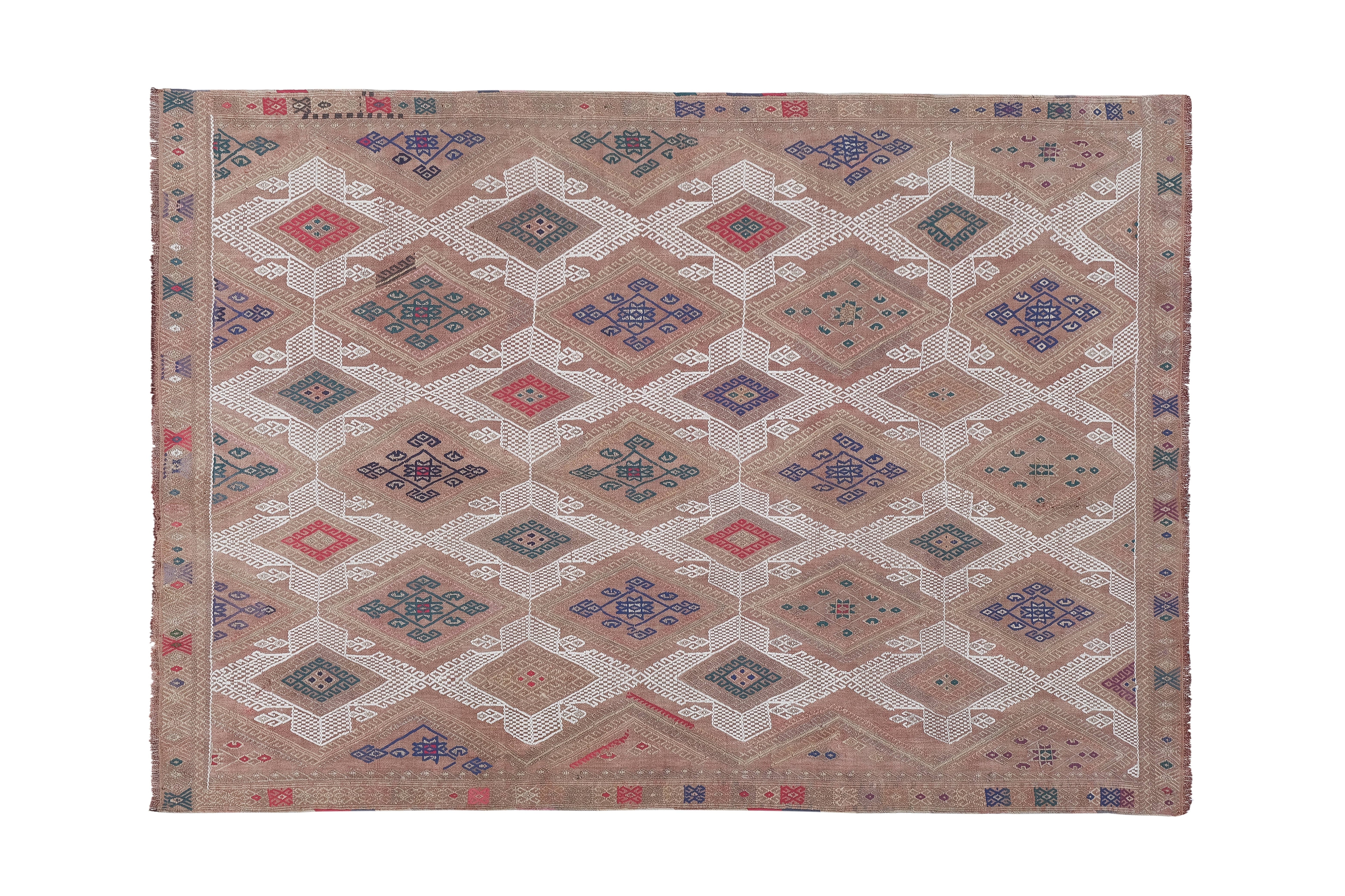 Vintage Turkish Kilim Rug 4'10'' x 6'8''