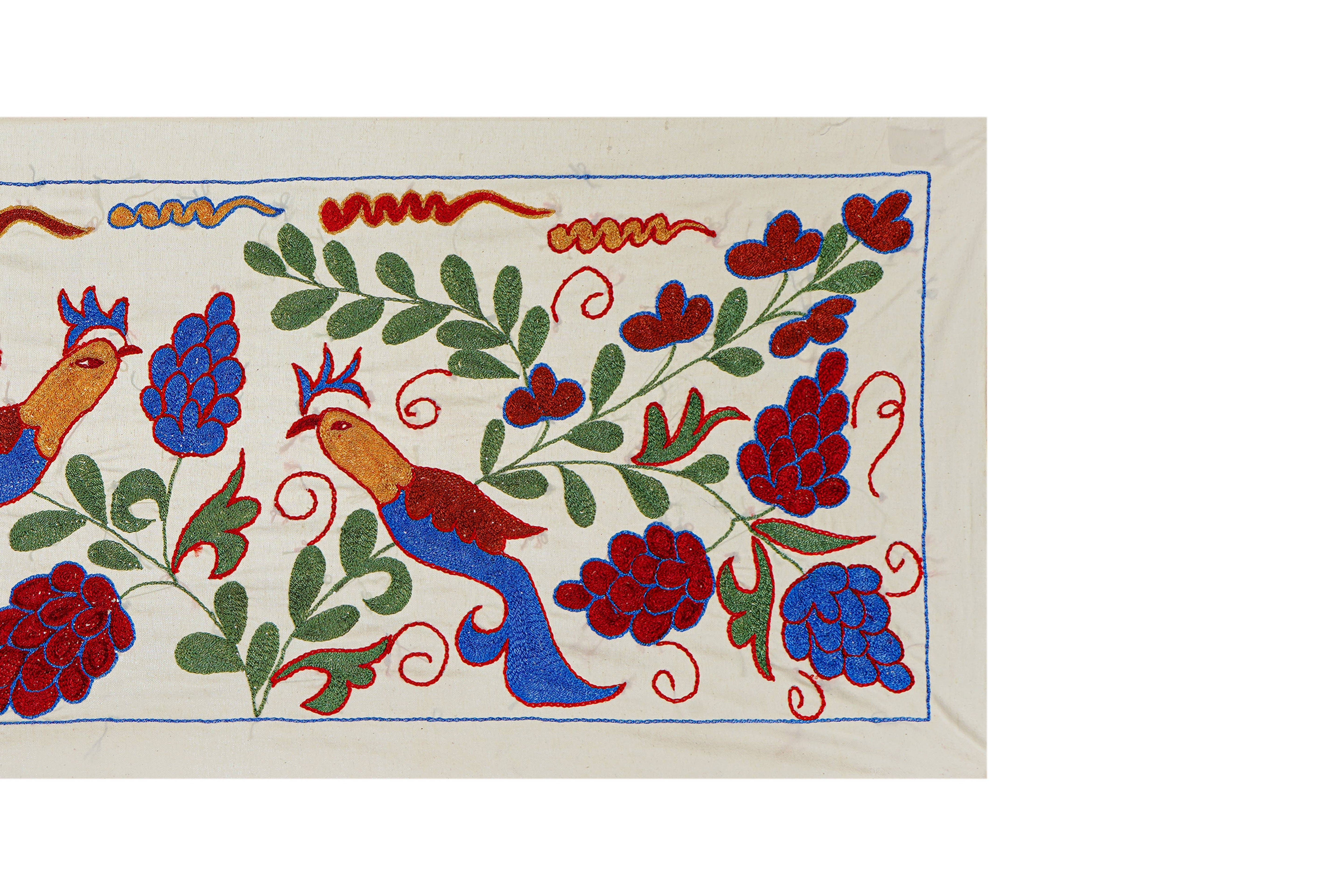 Bird Suzani Wall Hanging & Tablecloth | 17'' x 38''