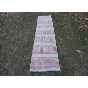 Vintage Turkish Kilim Runner 2'6'' x 9'6''