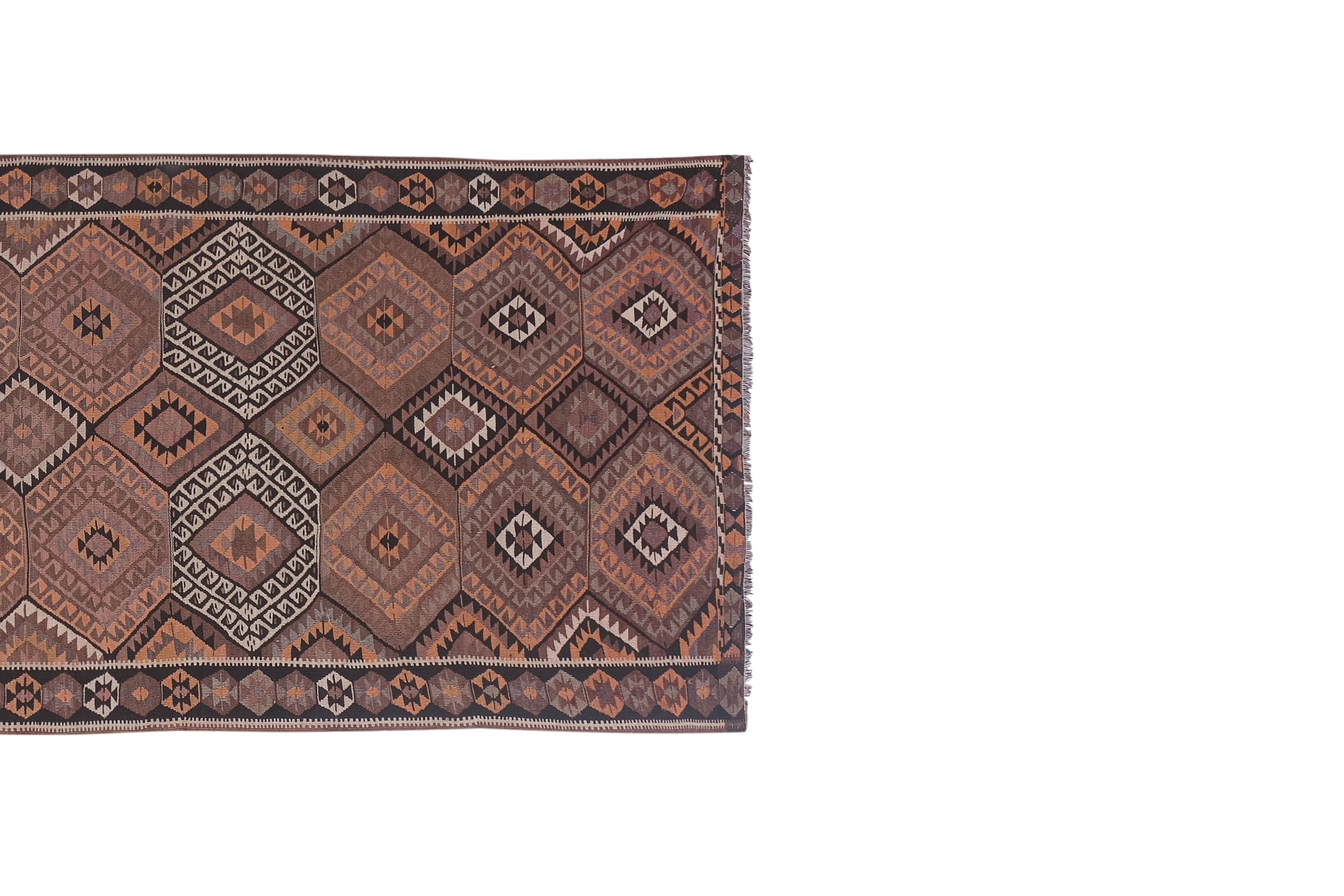 Vintage Kars Kilim Rug 4'4'' x 11'10''