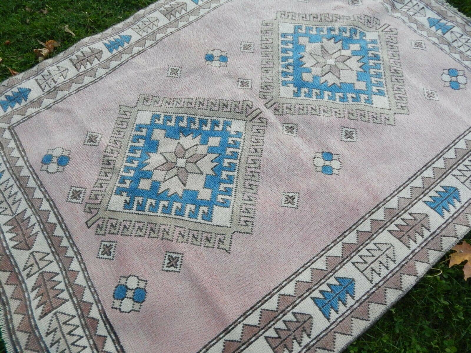 Vintage Turkish Kars Oushak Rug 5'1'' x 6'3''