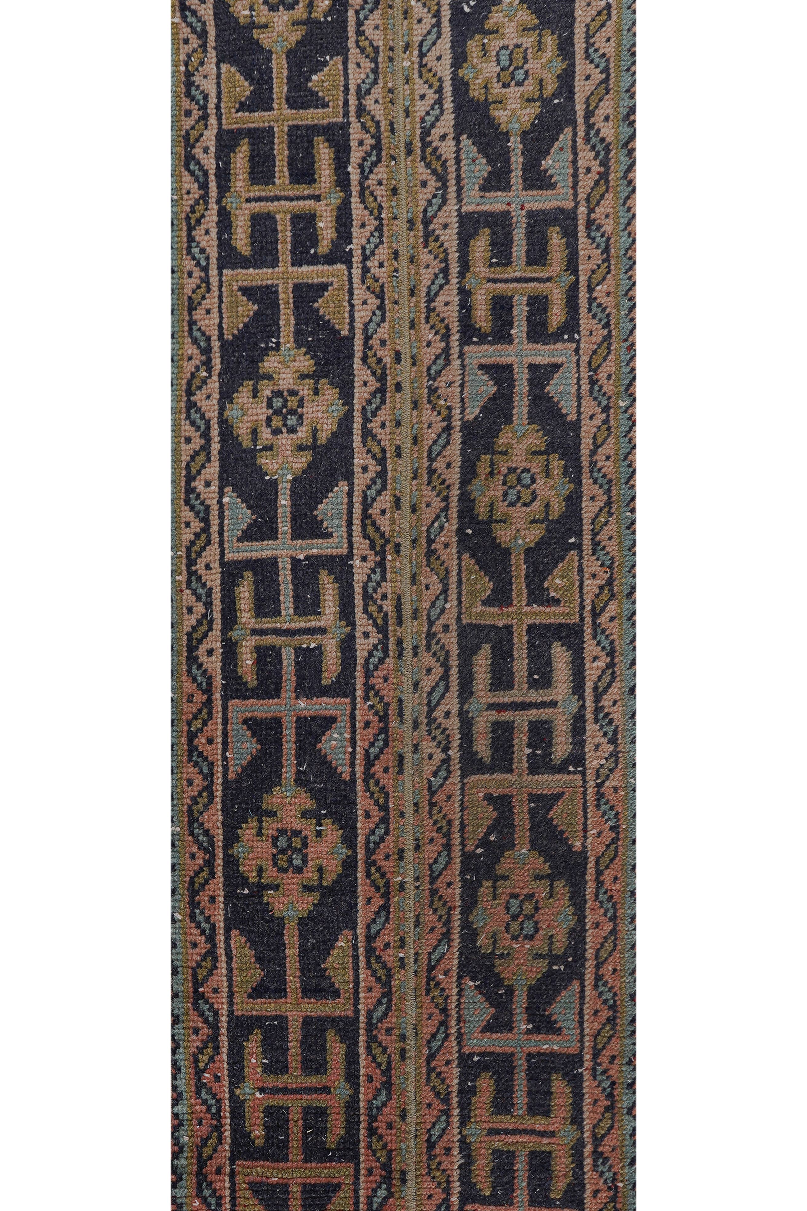 Vintage Turkish Karapinar Runner Rug 1'6'' x 19'8''