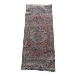 Vintage Turkish Rug 17'' x 39''