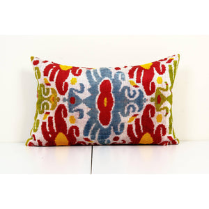 Silk Ikat Velvet Pillow Cover | 16'' x 24''