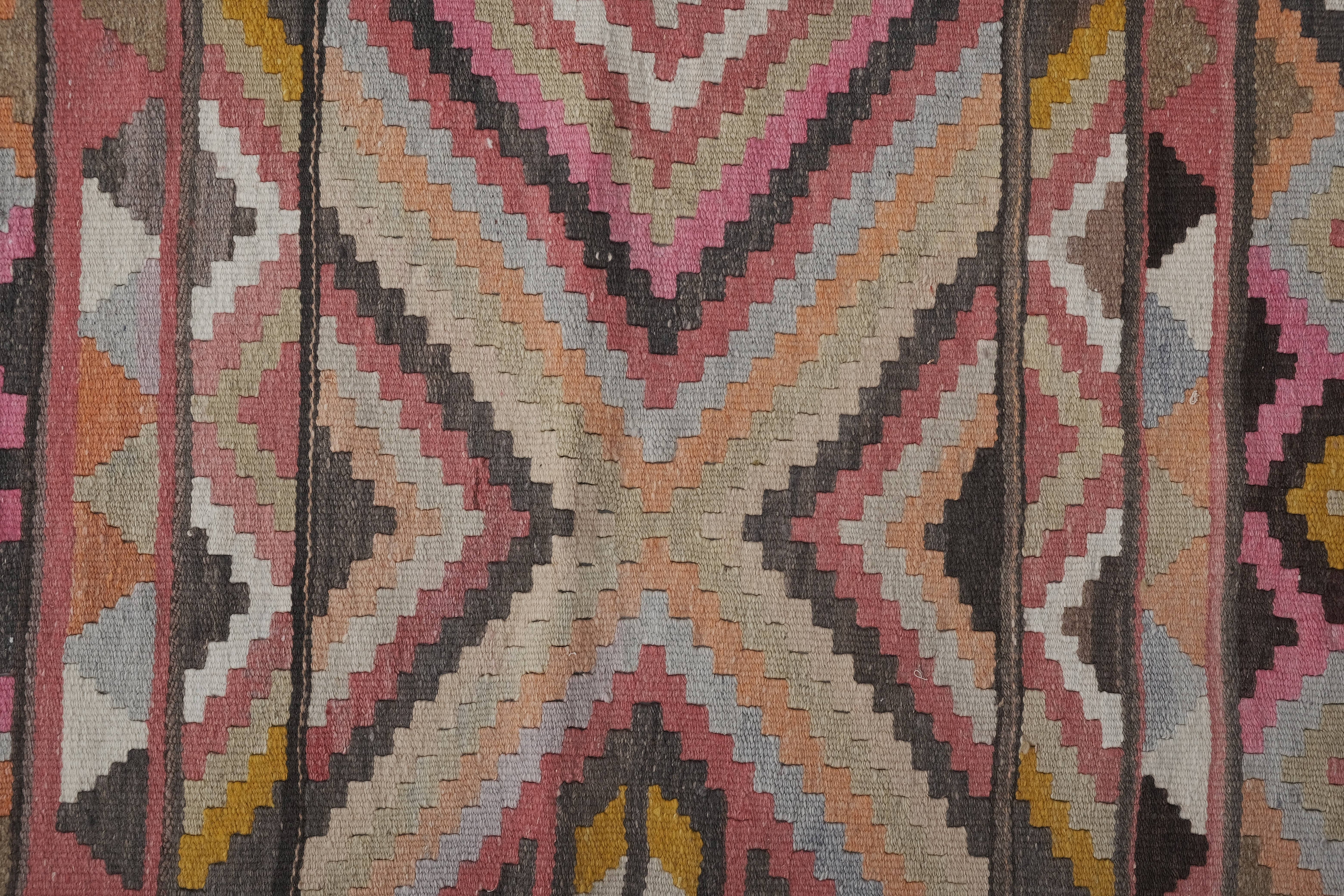 Vintage Turkish Kilim Runner 2'5'' x 20'4''