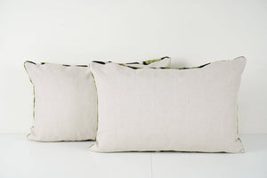 Silk Ikat Velvet Pillow Cover Set of 2 | 16'' x 24''