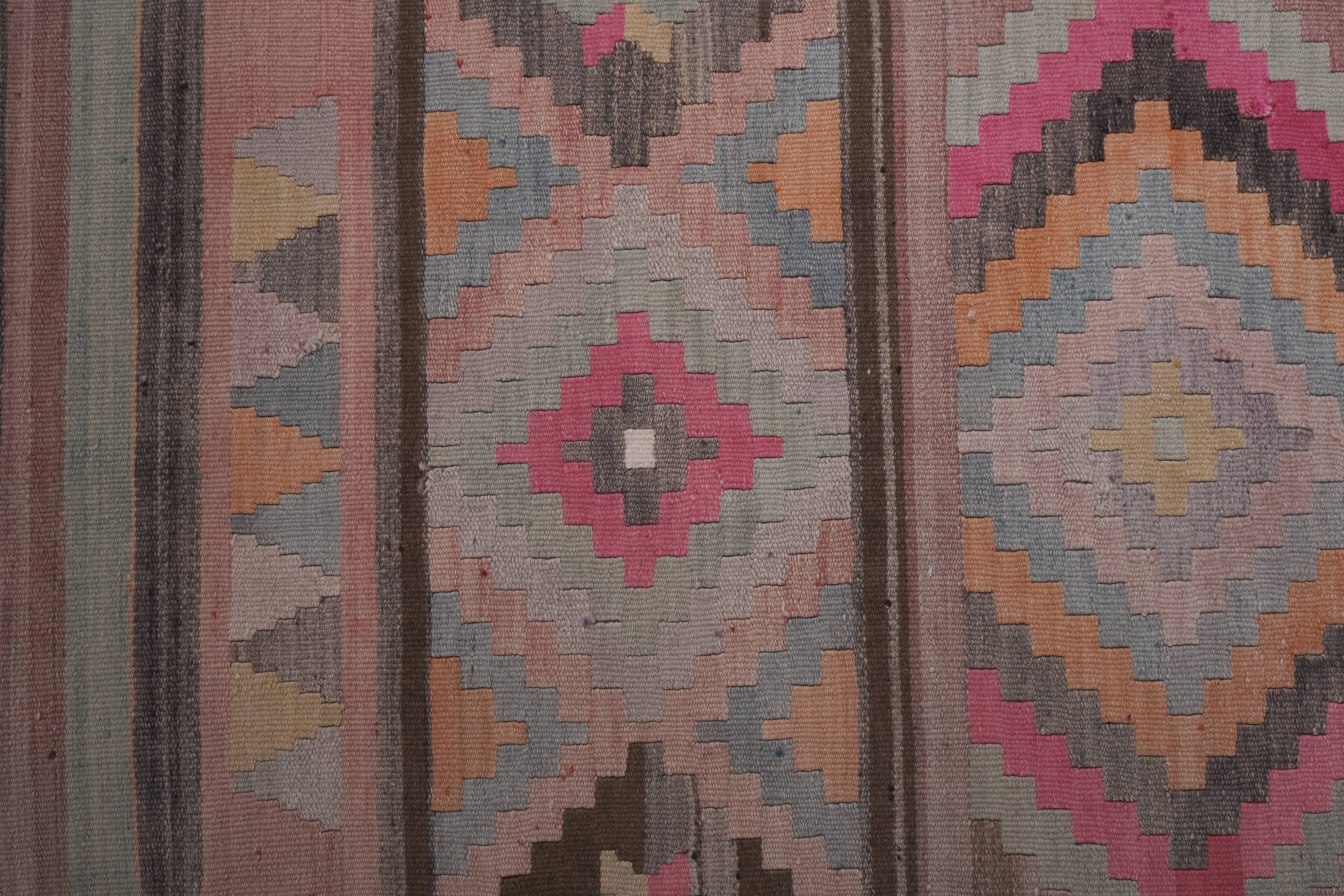Vintage Turkish Kilim Runner 2'9'' x 21'8''