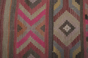 Vintage Turkish Kilim Runner 2'6'' x 20'6''