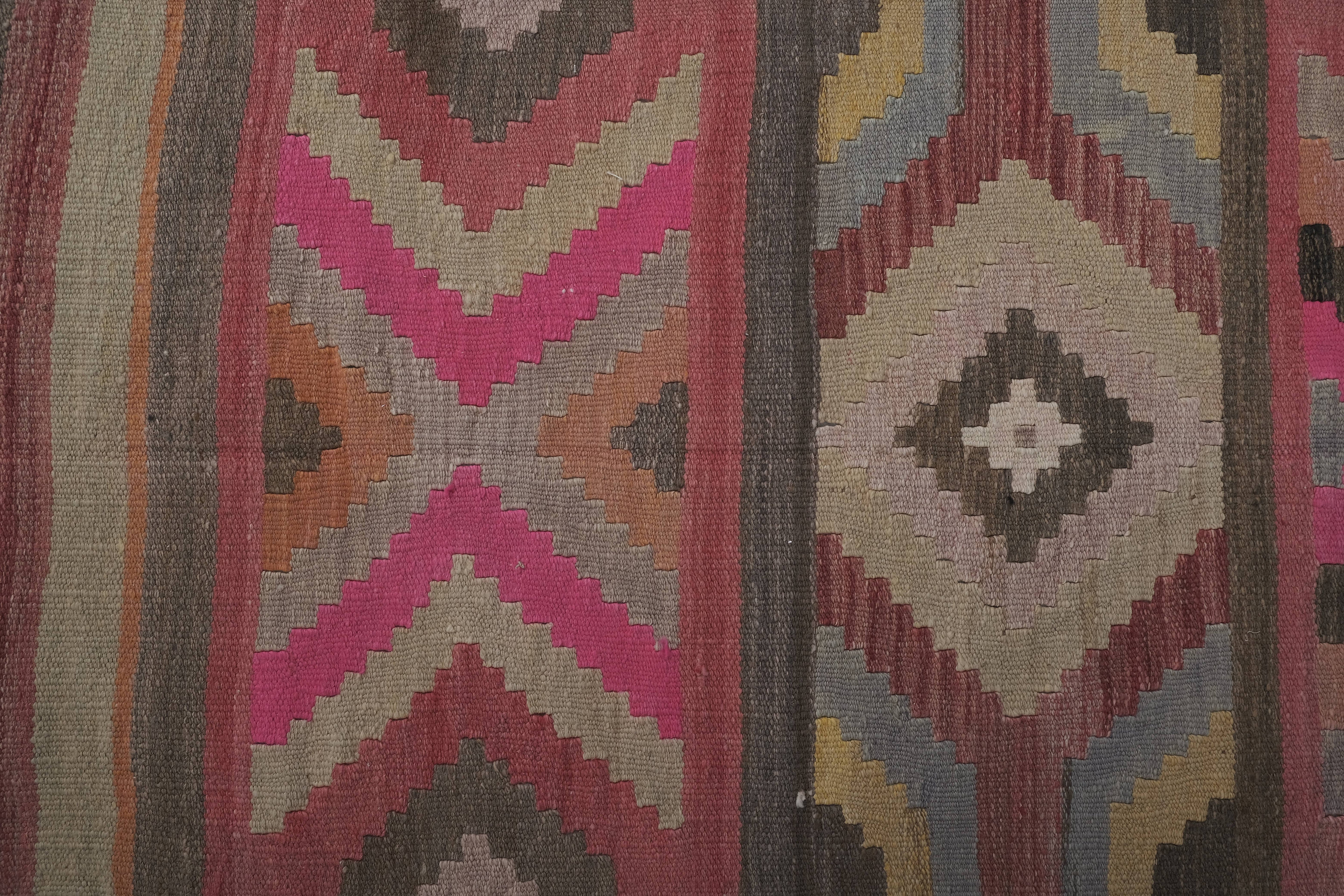 Vintage Turkish Kilim Runner 2'6'' x 20'6''