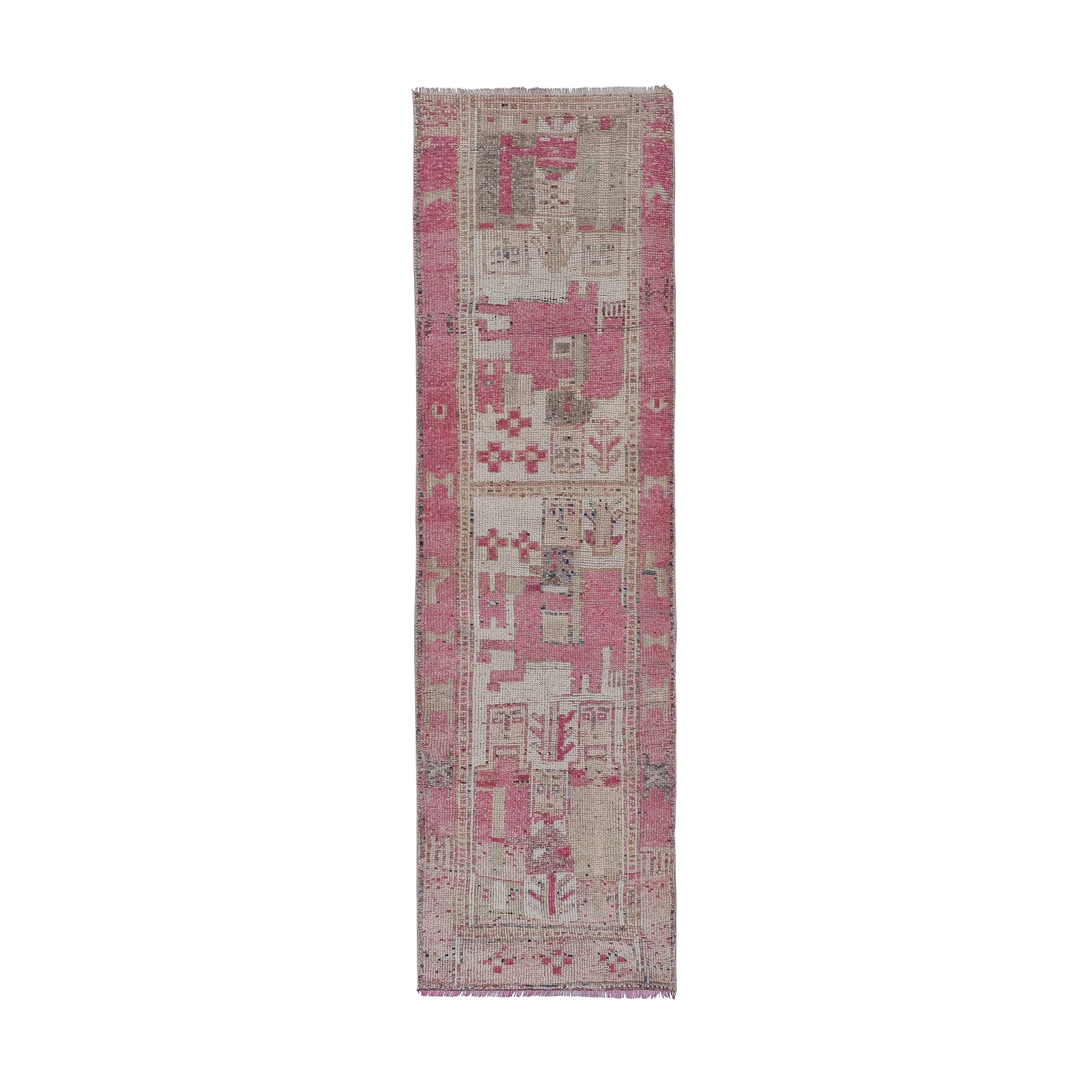Vintage Kurdish Runner Rug 3'3'' x 10'10''