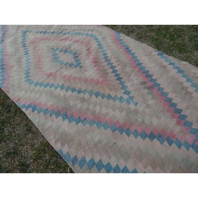 Vintage Turkish Kilim Runner 4'9'' x 11'1''