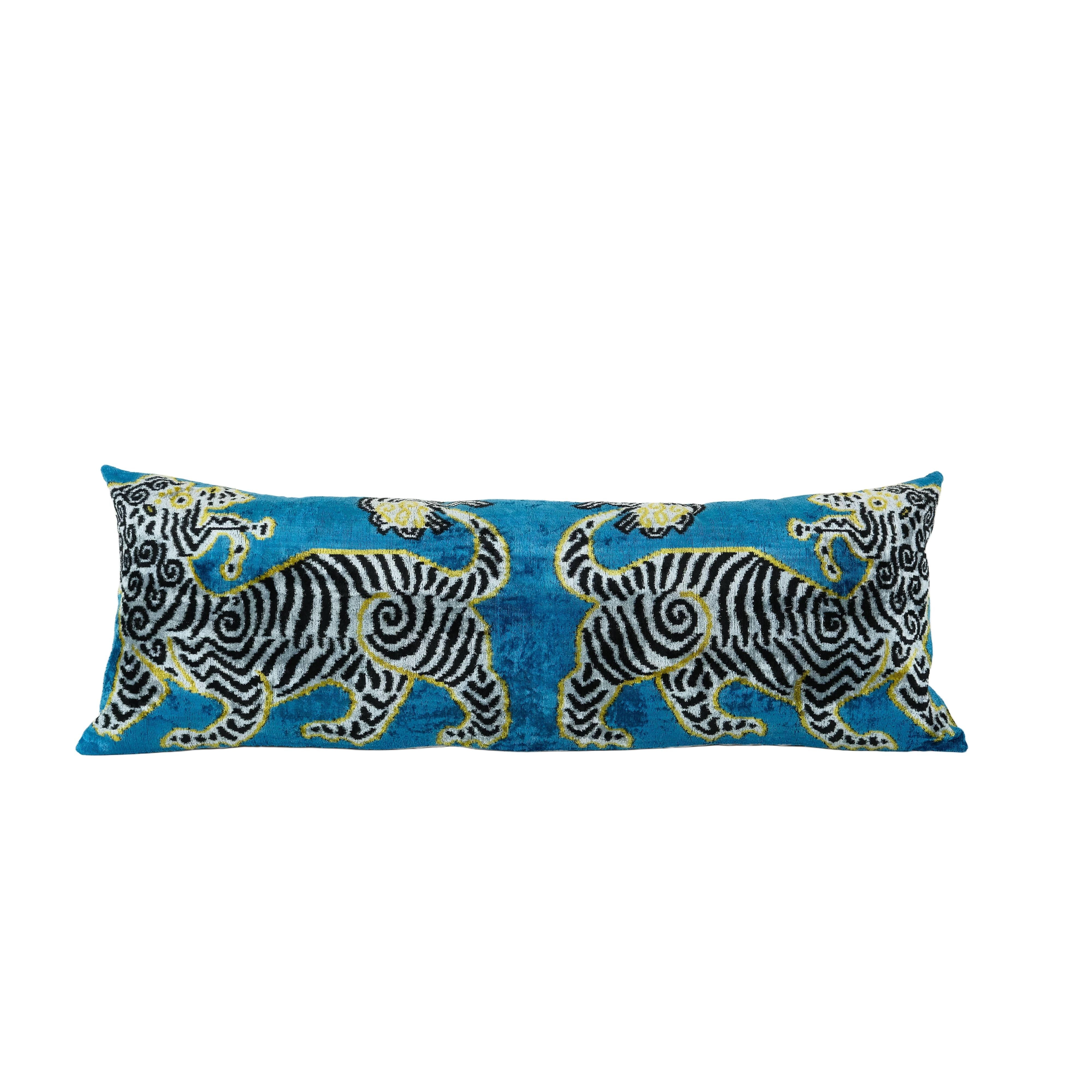 Silk Ikat Velvet Pillow Cover | 16'' x 46''