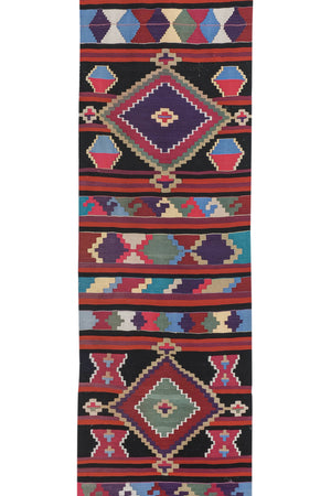 Vintage Turkish Anatolian Kilim Runner 2'9'' x 14'1''