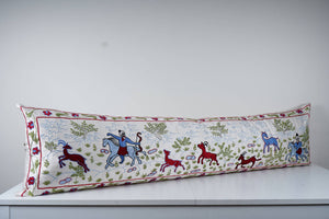 Horse Suzani Bedding Pillow Cover | 1'8'' x 6'1''