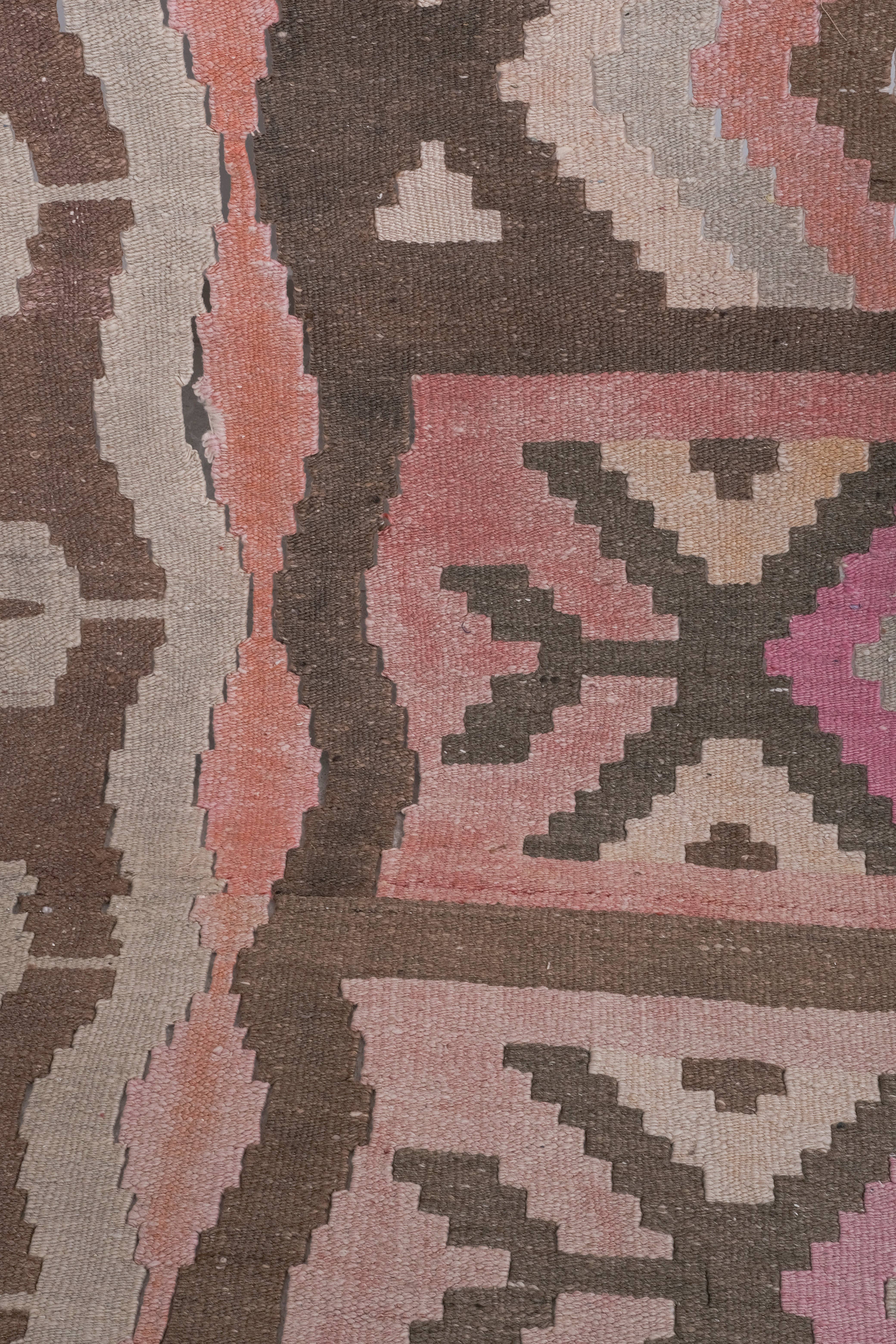 Vintage Turkish Kilim Runner 2'5'' x 20'8''