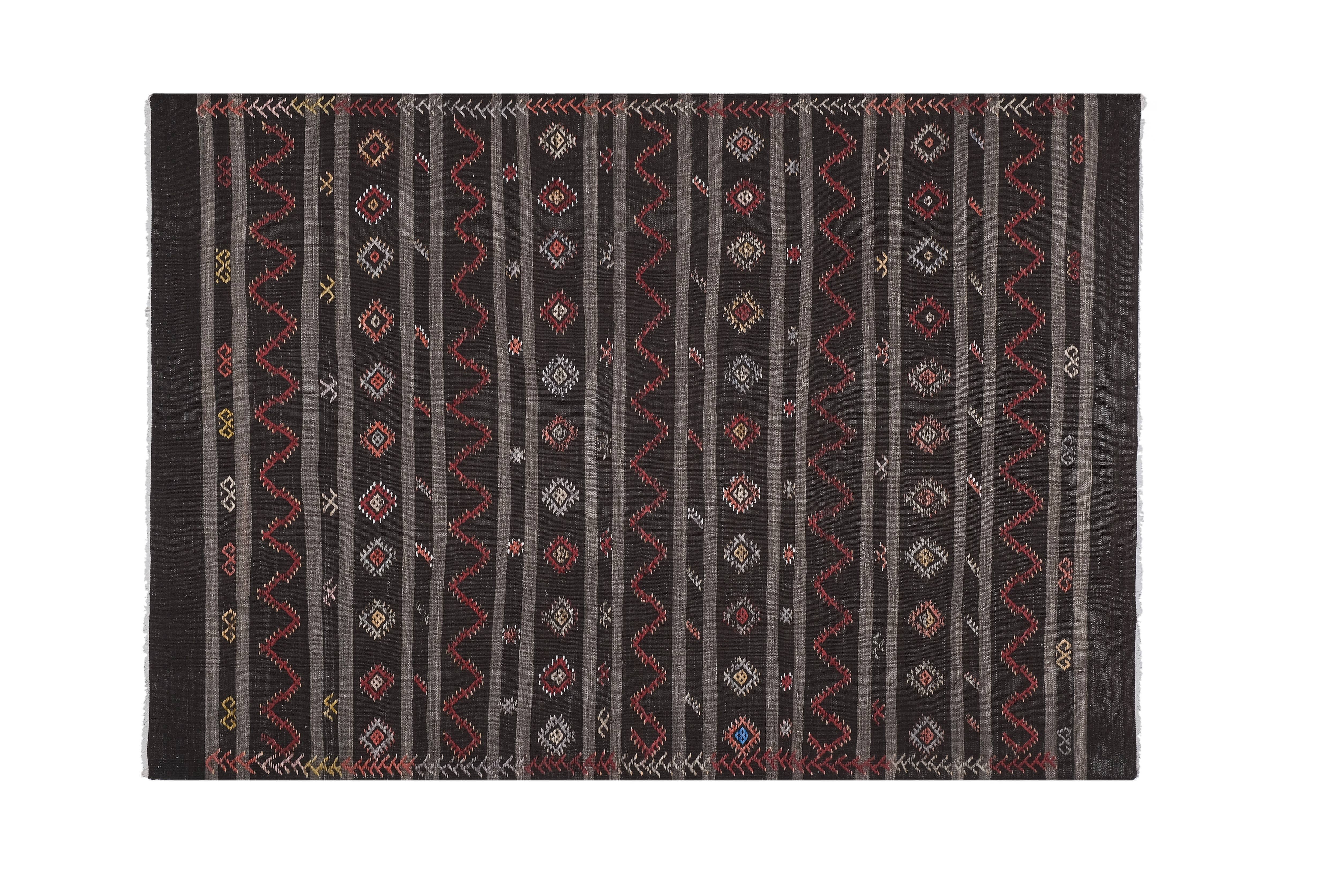 Vintage Turkish Kilim Rug 7'5'' x 10'8''