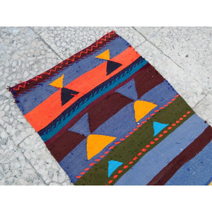 Vintage Turkish Kilim Runner 1'7'' x 8'2''