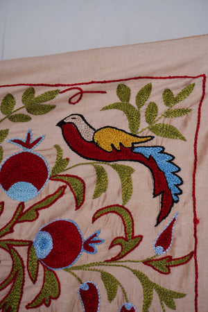 Silk Suzani Wall Hanging & Bedspread 3'4'' x 6'1''