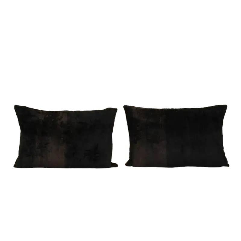 Silk Ikat Velvet Pillow Cover Set of 2 | 16'' x 24''