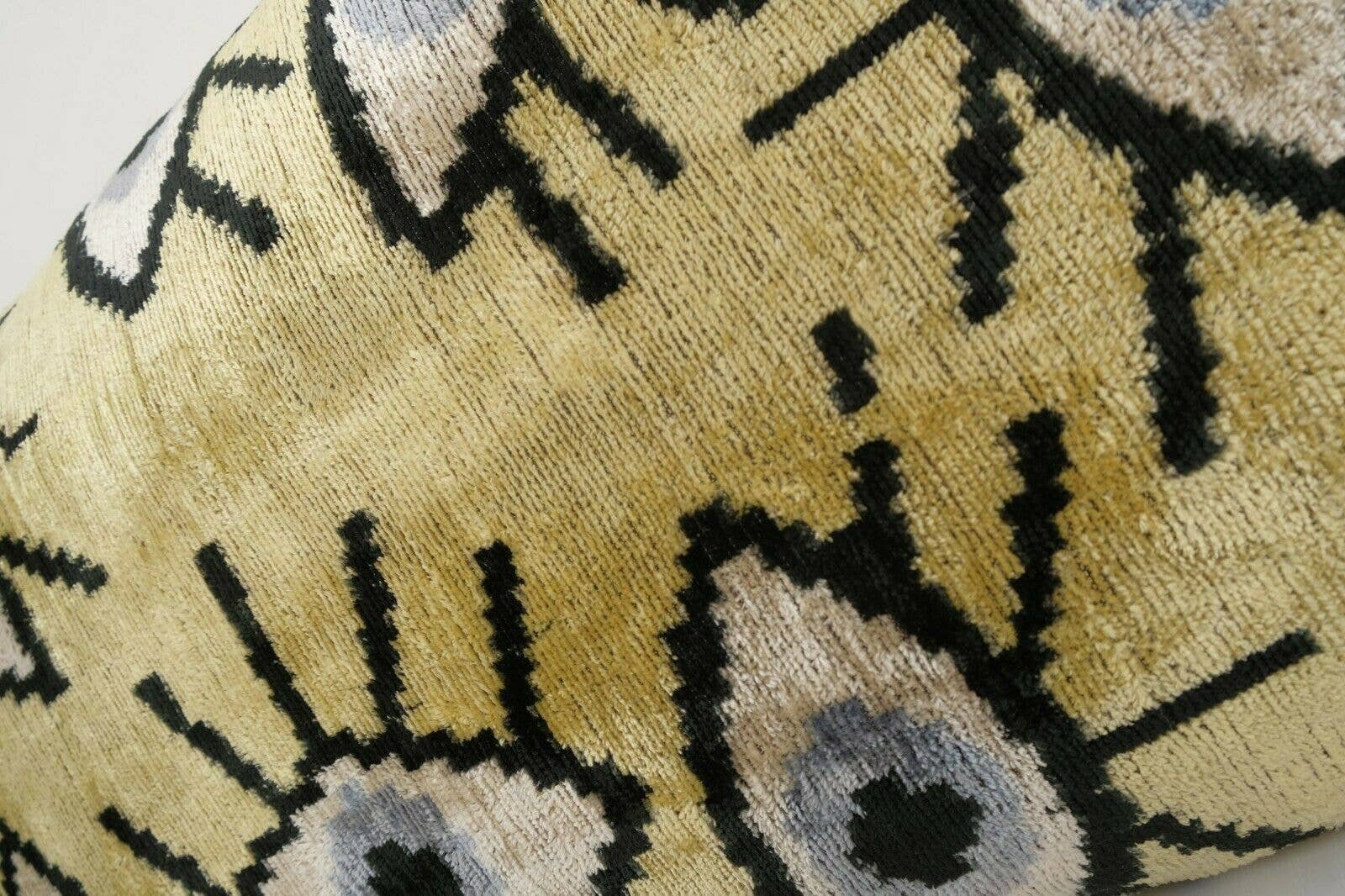 Silk Ikat Velvet Pillow Cover | 16'' x 24''