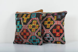 Kilim Pillow Cover Set of 2 | 16'' x 16''