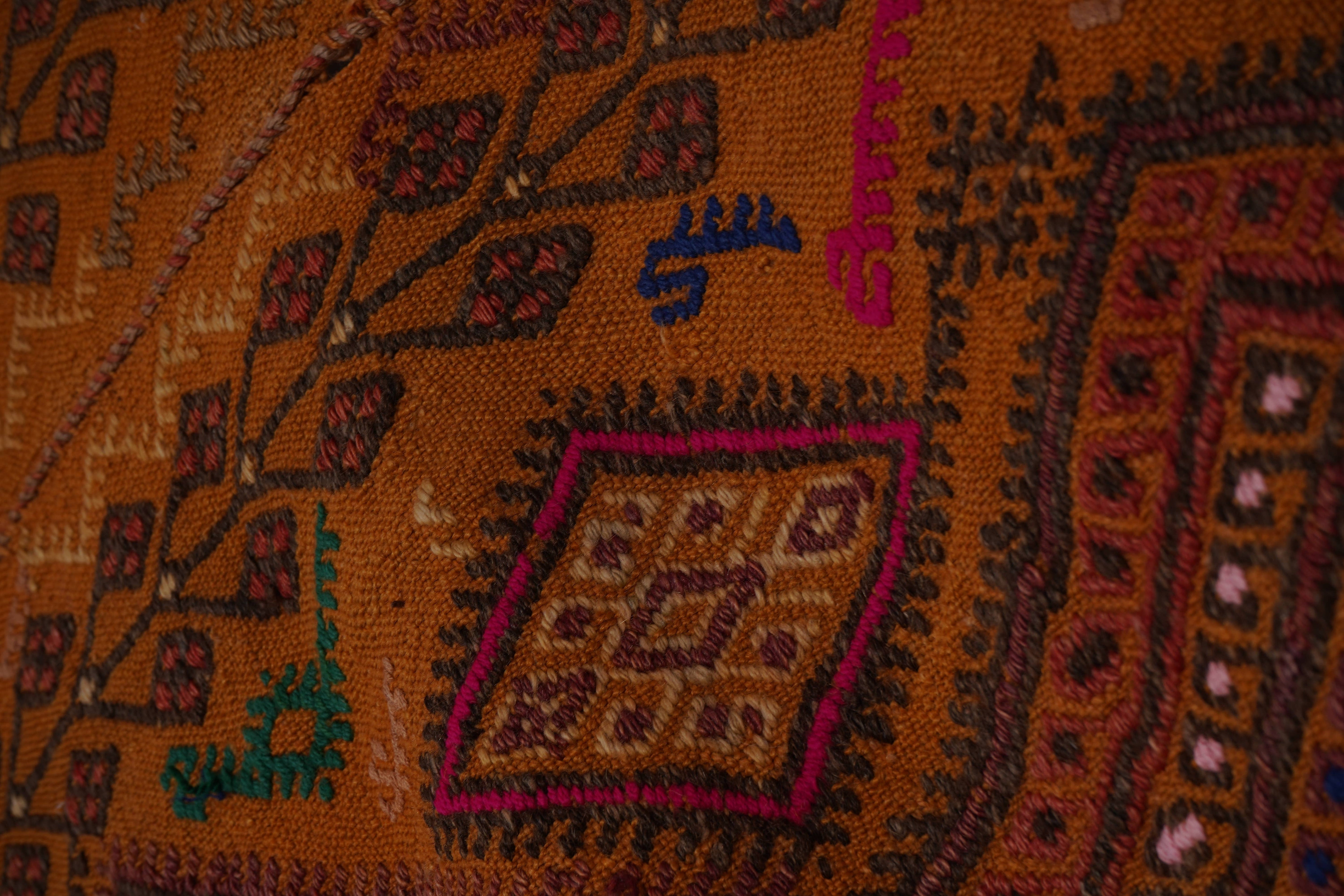 Vintage Turkish Karapinar Kilim Rug 5'5'' x 8'3''