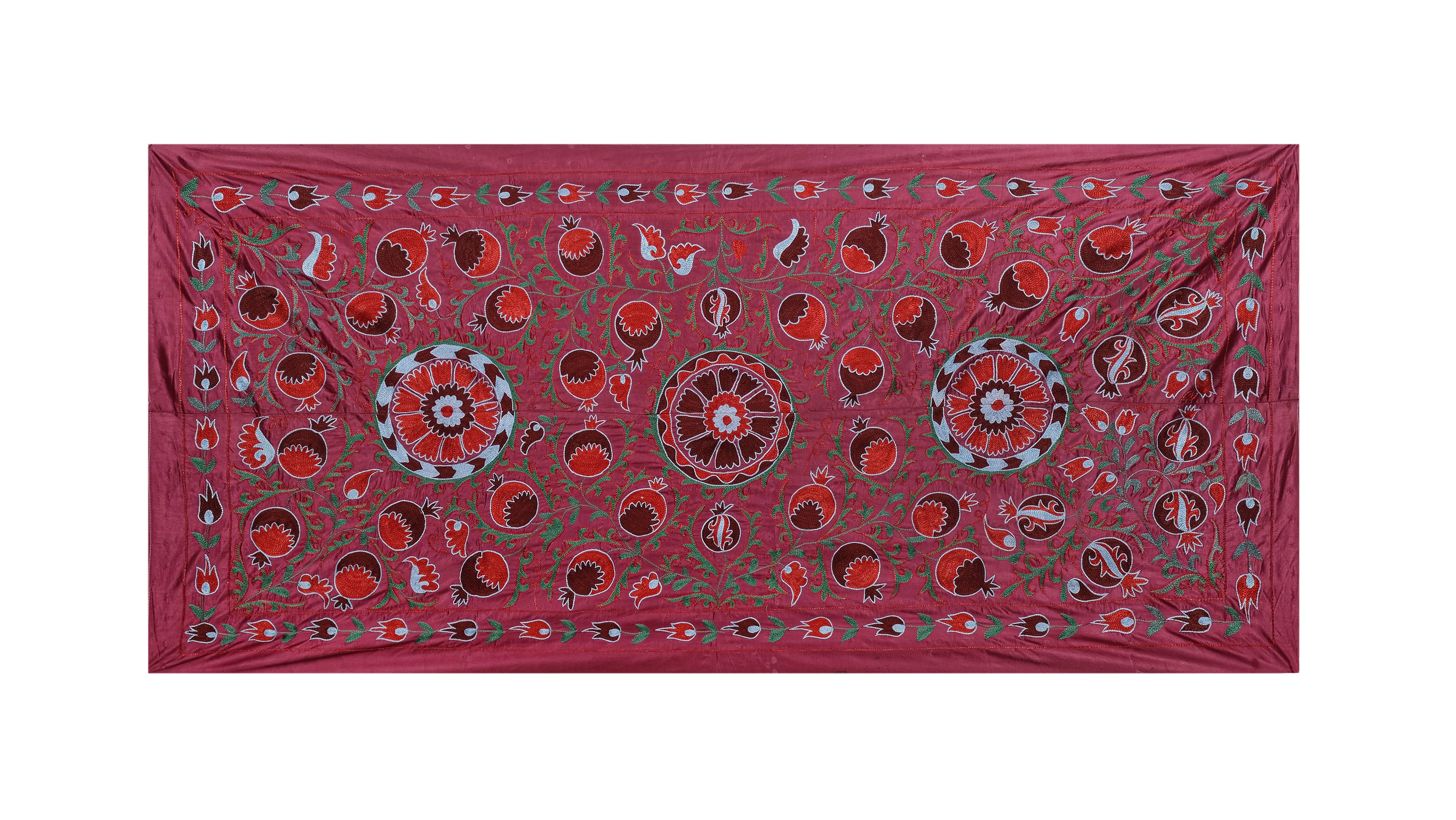 Silk Suzani Table Runner | 3'1'' x 6'5''