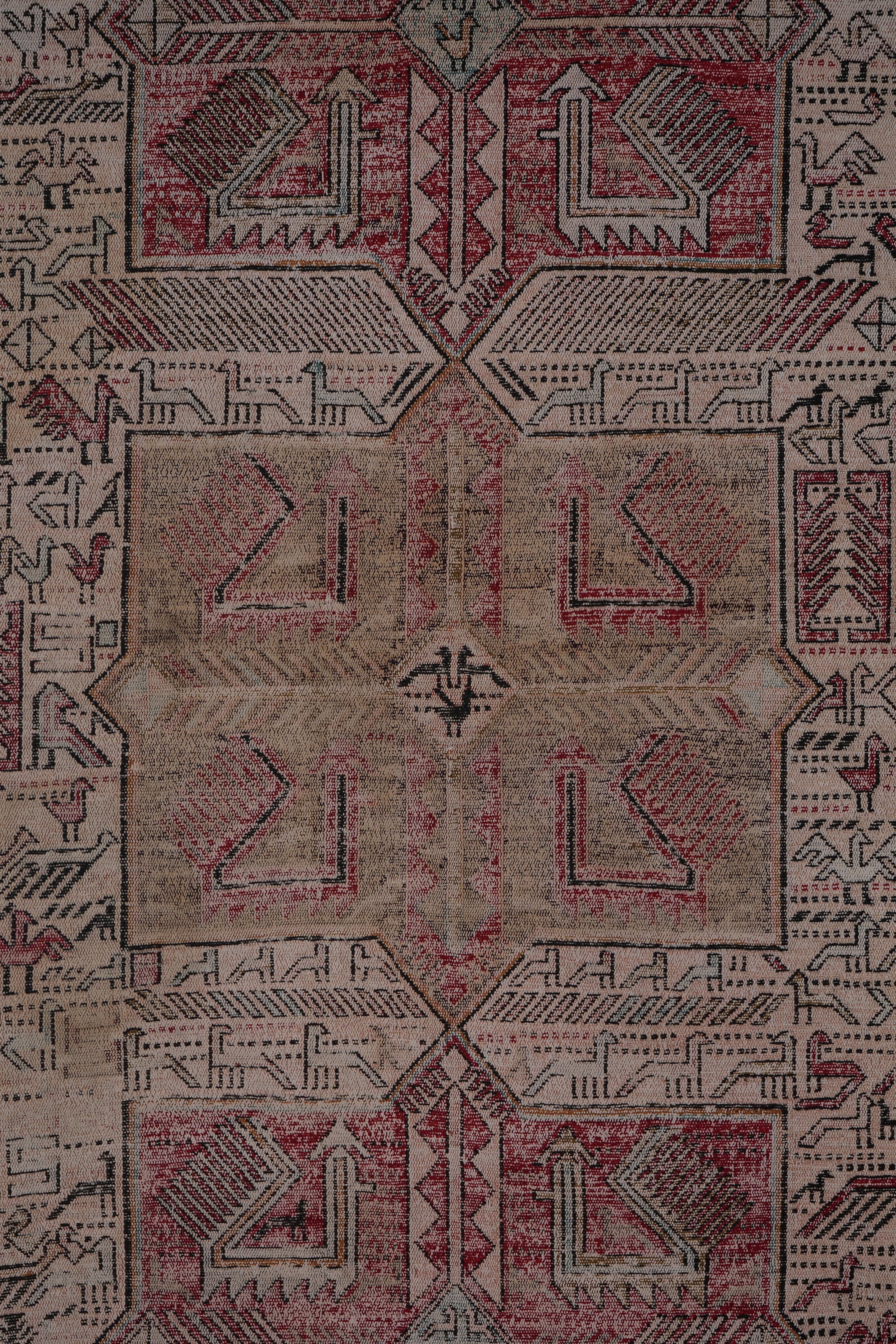 Vintage Soumac Kilim Rug 4' x 6'