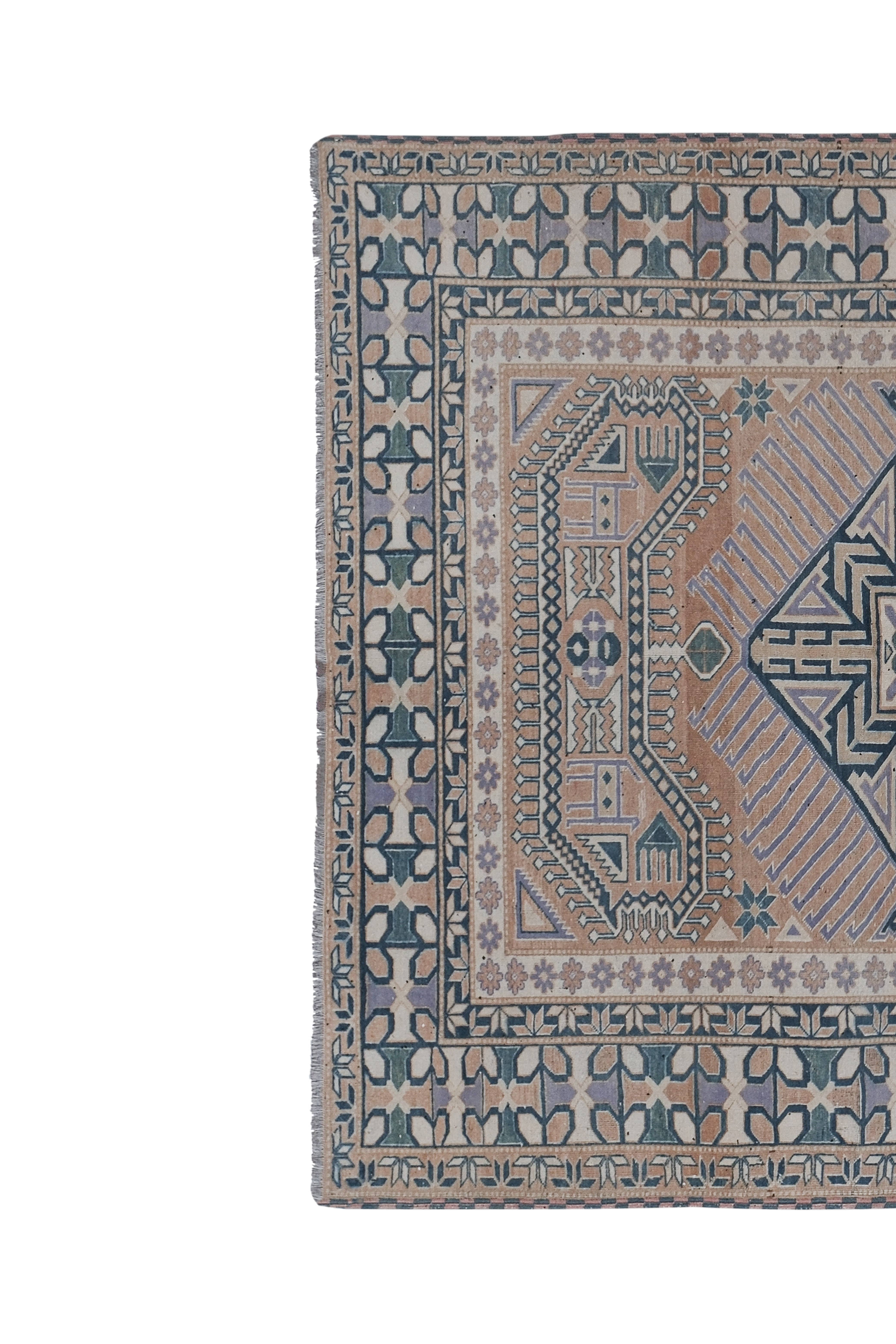 Vintage Oushak Rug 6' x 6'4''