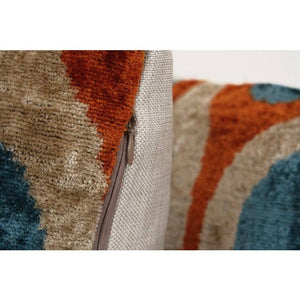 Silk Ikat Velvet Pillow Cover Set of 2 | 24'' x 24''