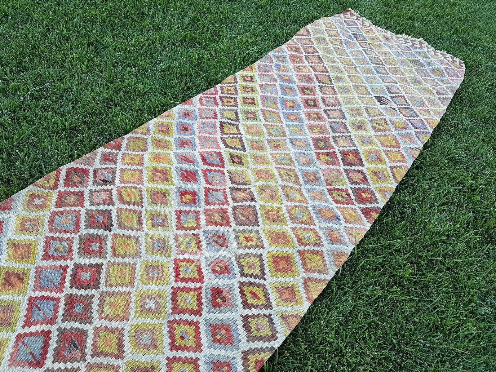 Vintage Turkish Runner Rug 3'3'' x 16'3''