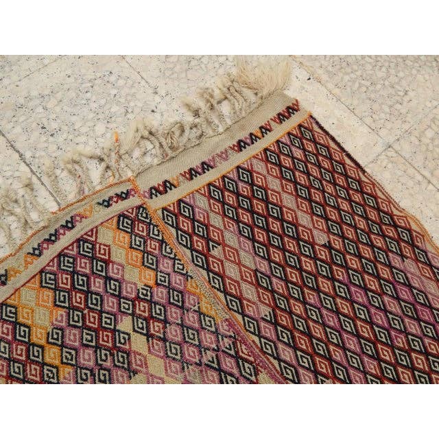 Vintage Turkish Kilim Rug 4'2'' x 5'