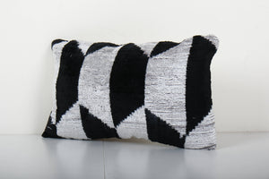Silk Ikat Velvet Pillow Cover | 9'' x 16''