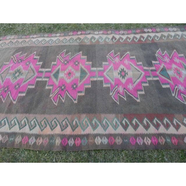 Vintage Turkish Kilim Runner 4'11'' x 10'10''