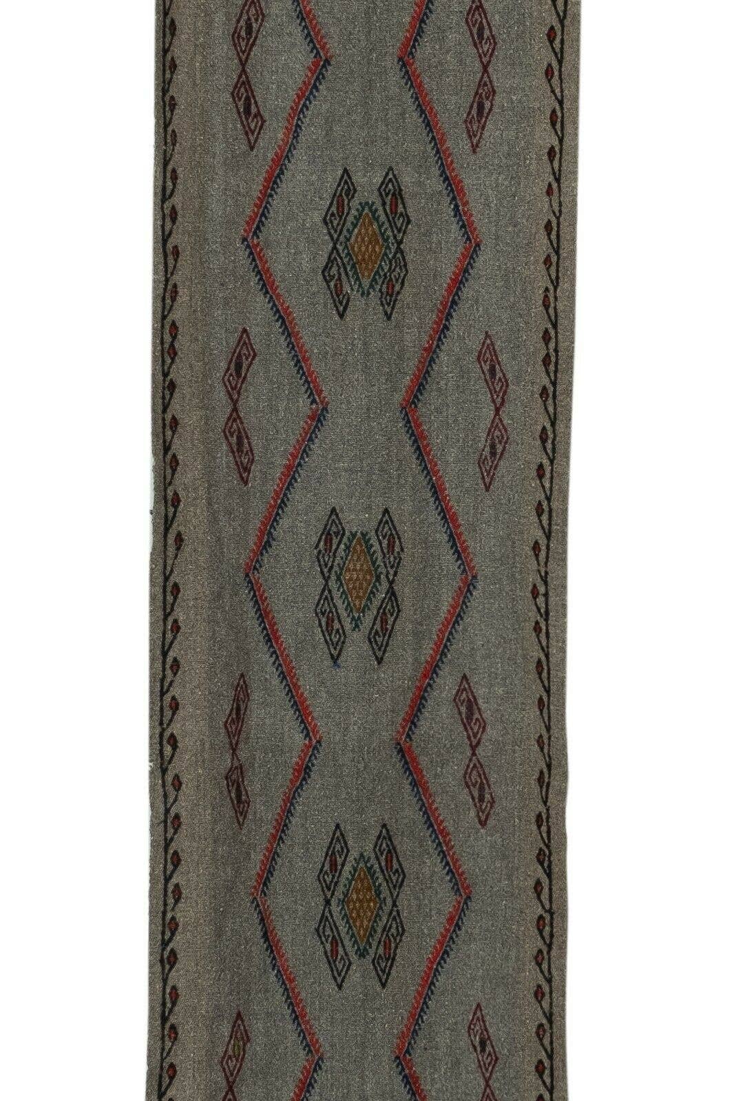 Vintage Turkish Kilim Runner 2' x 15'1''