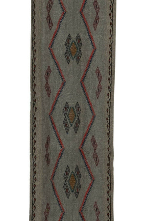 Vintage Turkish Kilim Runner 2' x 15'1''