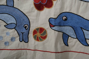 Fish Suzani Wall Hanging & Tablecloth | 18'' x 55''