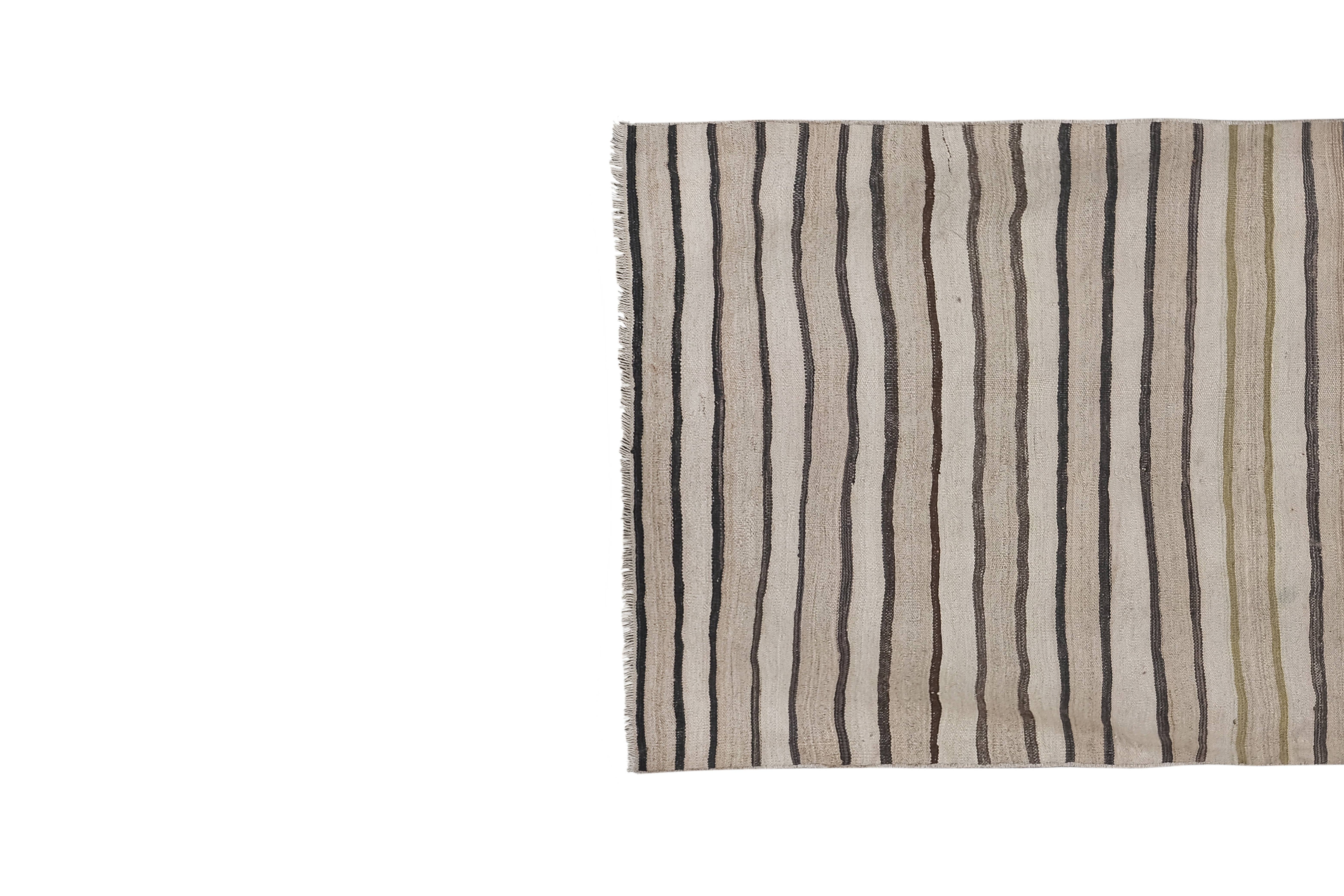 Vintage Turkish Kilim Runner 3'7'' x 9'3''