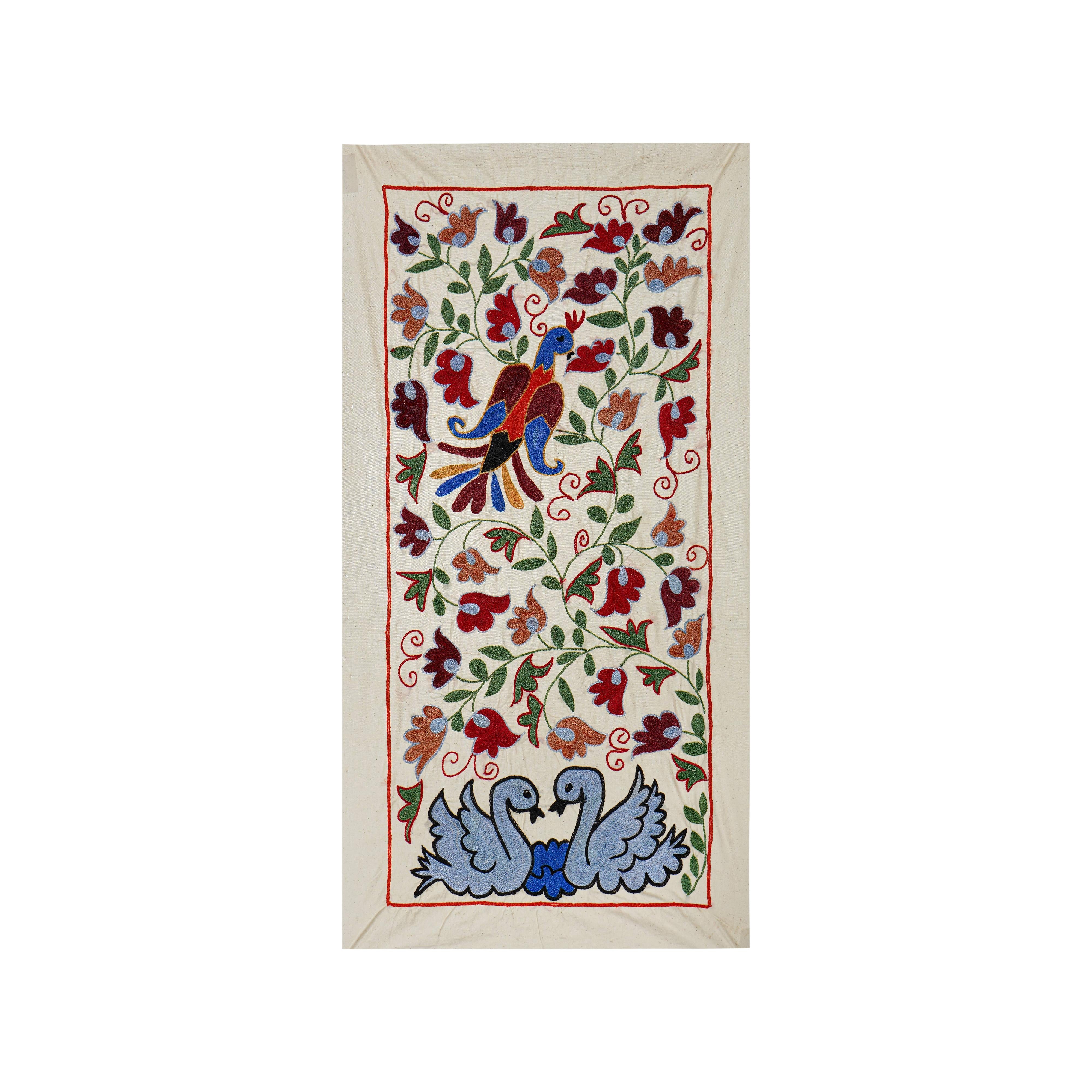 Bird Suzani Wall Hanging & Tablecloth | 18'' x 33''