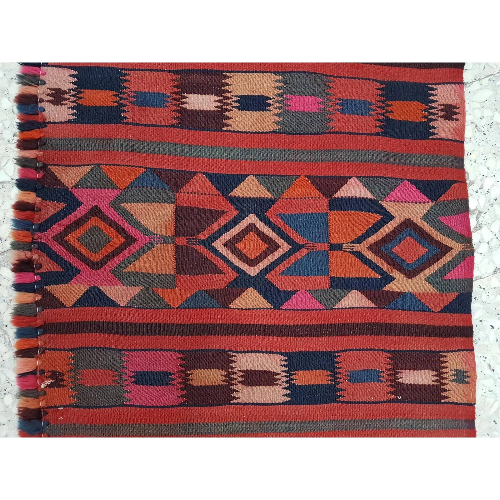 Vintage Turkish Kilim Runner 2'4'' x 8'4''