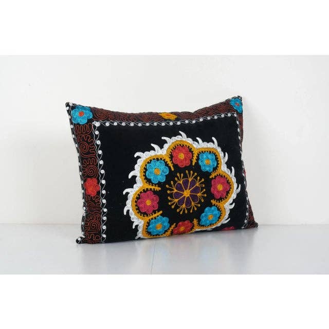 Silk Ikat Velvet Pillow Cover | 18'' x 25''