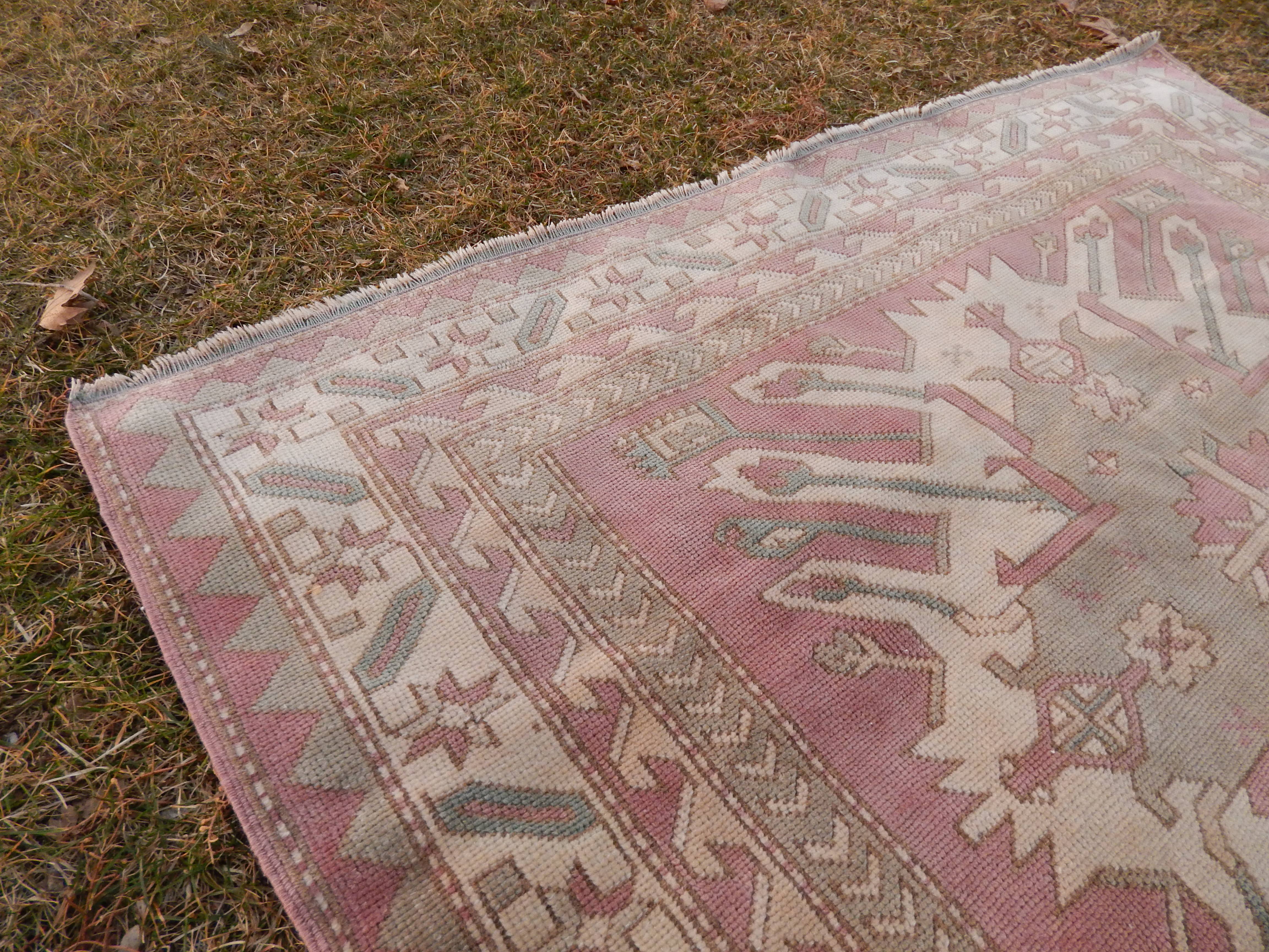 Vintage Oushak Rug 4'9'' x 6'8''