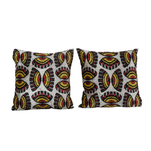 Silk Ikat Velvet Pillow Cover Set of 2 | 21'' x 22''