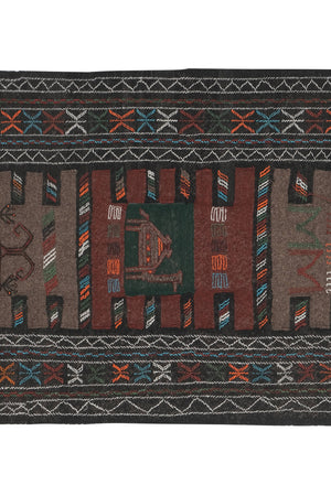 Vintage Turkish Soumac Kilim Rug 3'8'' x 6'3''