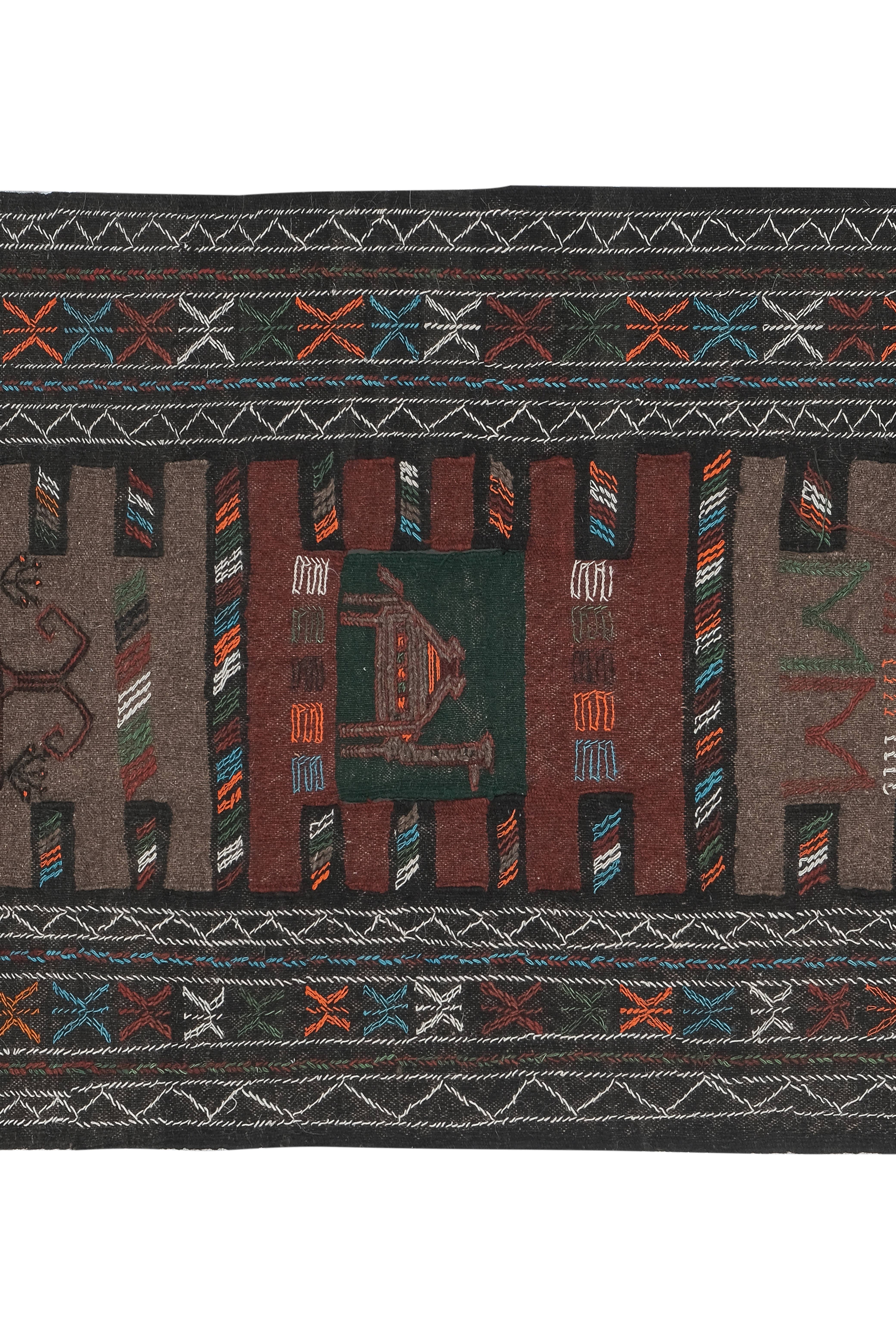 Vintage Turkish Soumac Kilim Rug 3'8'' x 6'3''
