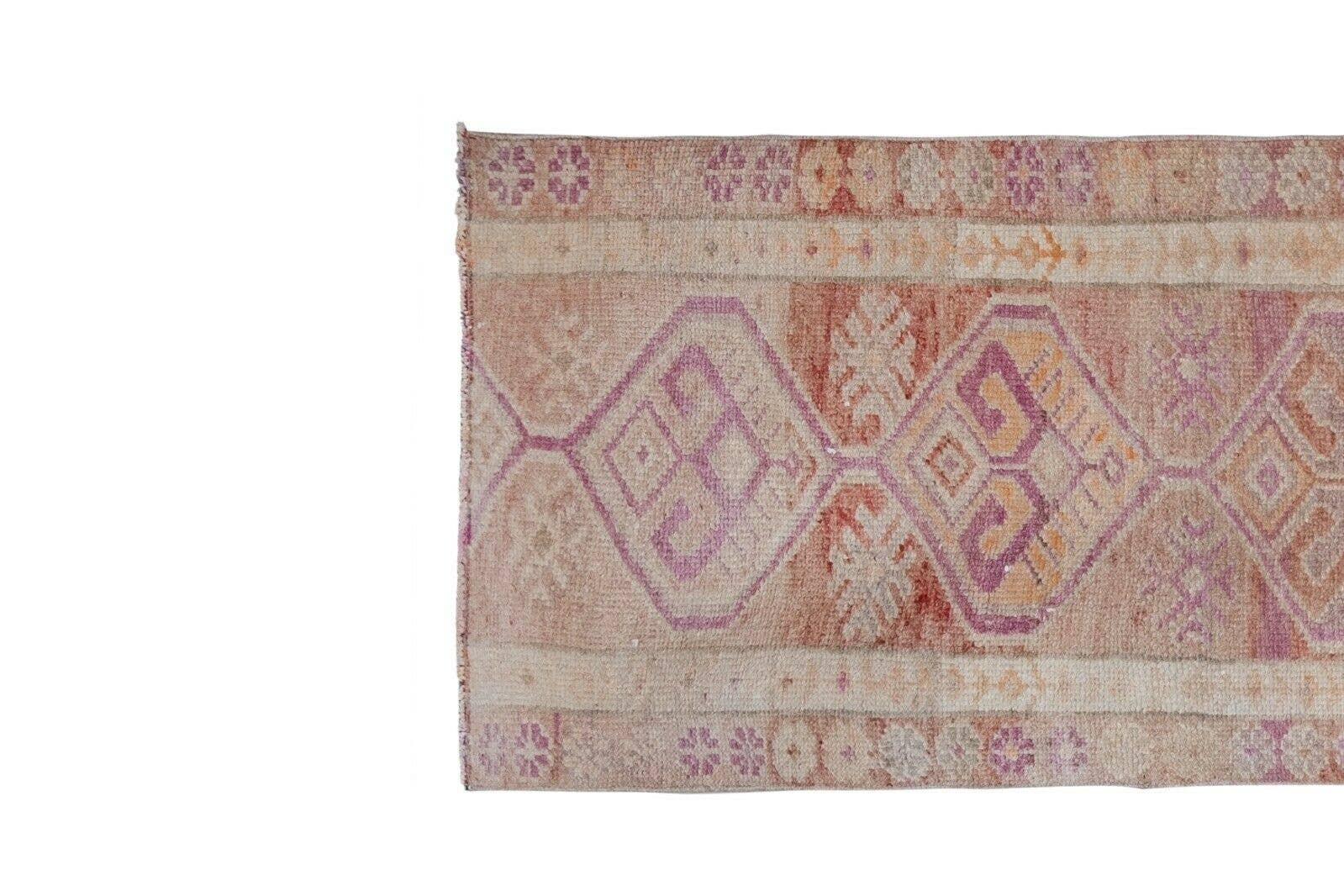 Vintage Turkish Kars Oushak Runner 2'8'' x 9'9''