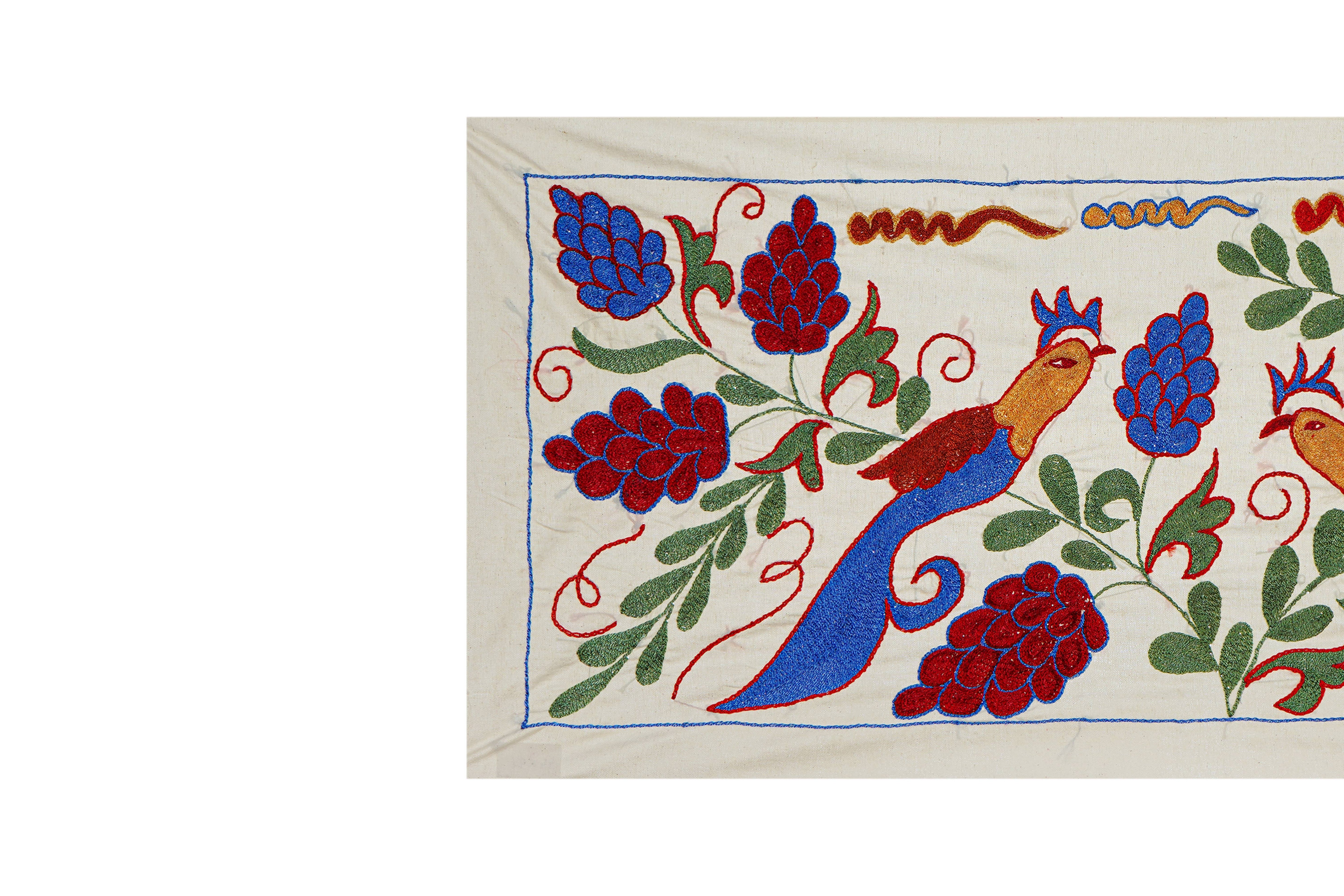 Bird Suzani Wall Hanging & Tablecloth | 17'' x 38''