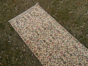 Vintage Turkish Anatolian Oushak Runner 2'1'' x 10'4''