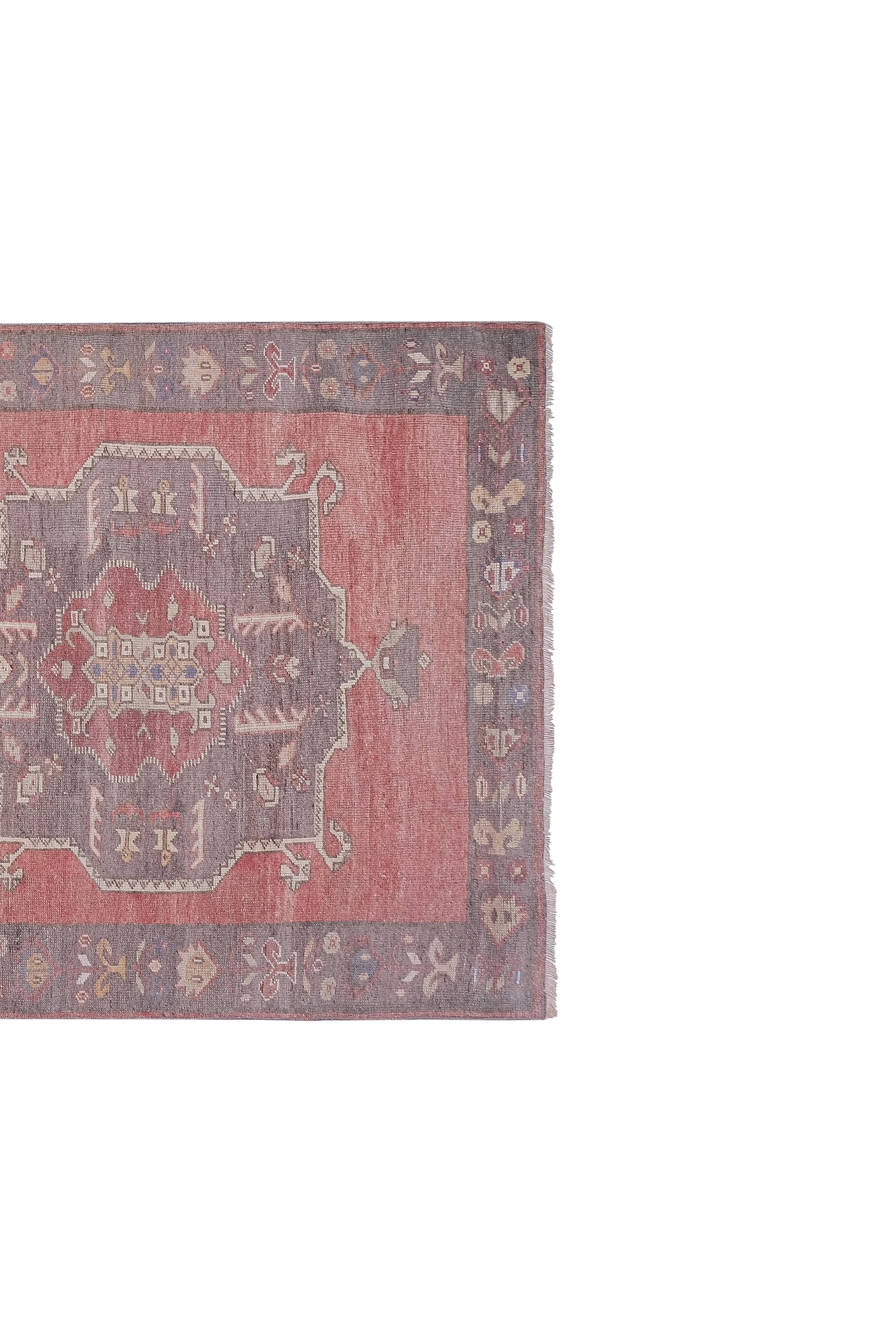 Vintage Turkish Karapinar Rug 4'9'' x 11'1''